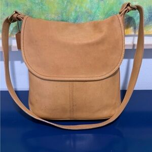 Coach Lightweights Soho Whitney #4115 Bag Tan Leather Flap Shoulder Vintage USA